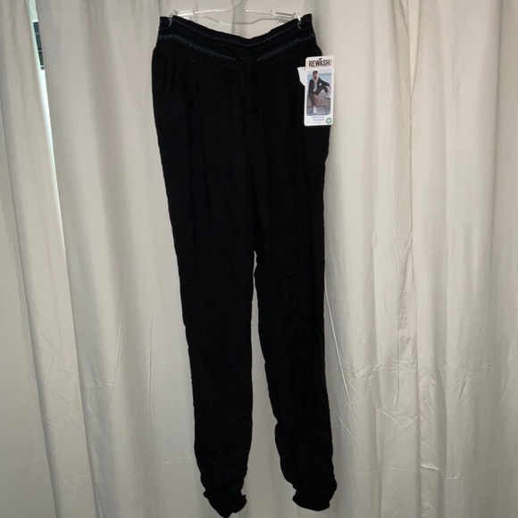 Rewash Black Ruched Jogger Size L - Picture 2 of 8